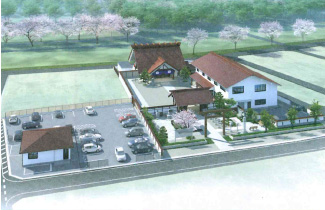 新境内地 本殿・社務所等全景完成予想図
